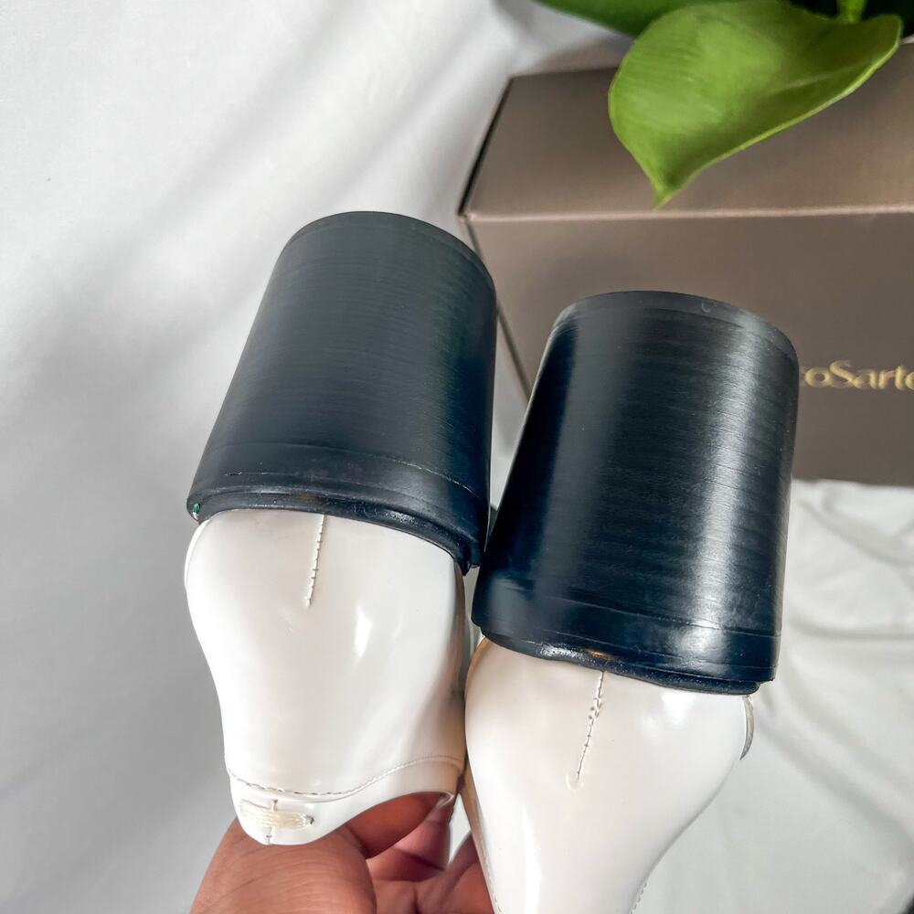 Franco Sarto Preston Chunky Heel Lace-Up Oxford White Gloss 39 - Picture 7 of 11